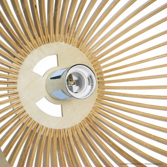 V-Tac VT-3200 Lampadario a Sospensione in Legno con Portalampada per