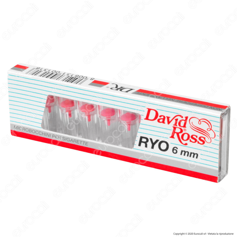 David Ross Microbocchini Slim 6mm in plastica riutilizzabili per