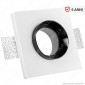 V-Tac VT-866 Portafaretto Quadrato da Incasso in Gesso Finitura Cromata per Lampadine GU10 e GU5.3 - SKU 3148