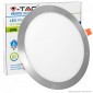 V-Tac VT-2407RD Pannello LED Rotondo 24W SMD Satinato da Incasso con Driver - SKU 6355 / 6356 / 6357