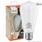 iDual Lampadina LED E27 Filament 9W Bulb ST64 Changing Color Dimmerabile in Vetro Bianco - mod. JE0186130