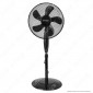 V-Tac VT-5016-5 Ventilatore a Piantana 55W 5 Pale in Plastica Colore Nero Altezza 1250mm - SKU 7923
