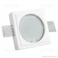 Portafaretto Quadrato da Incasso in Gesso e Vetro per Lampadine GU10 e GU5.3 - ART56