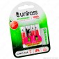 Uniross Pile Ricaricabili Hybrio AAA / HR03 Ni-MH 1,2V 900mAh - Blister da 4 Batterie