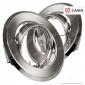 V-Tac VT-817 Portafaretto Orientabile Rotondo da Incasso per GU10 Nichel Satinato Pack da 2 - SKU 8939