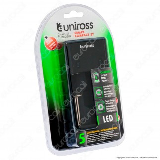 Uniross Caricabatterie Universale Rapido per 2 Batterie Ricaricabili