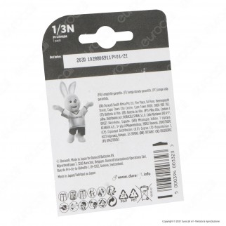 Duracell Lithium 1/3N DL1/3N Pile 3V - Blister 1 Batteria