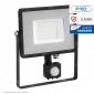 V-Tac PRO VT-30-S Faretto LED 30W Ultra Sottile Slim Chip Samsung con Sensore Colore Nero IP65 - SKU 460 / 461 / 462