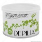 Depilia 1.15 Mela Verde Cera Depilatoria Liposolubile per Ceretta - 1 Barattolo da 400ml