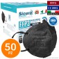 Sicura Protection 50 Mascherine Protettive Colore Nero Elastici Neri Filtranti Monouso Classe Protezione FFP3 in TNT