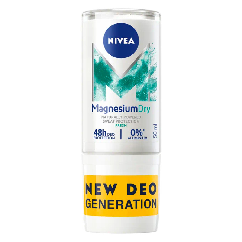 Nivea Deodorante Roll-On Magnesium Dry Fresh - Flacone da 50 ml