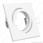 V-Tac VT-7227 Portafaretto Orientabile Quadrato da Incasso per Lampadine GU10 e GU5.3 - SKU 3472