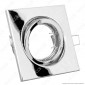 V-Tac VT-7227 Portafaretto Orientabile Quadrato da Incasso per Lampadine GU10 e GU5.3 - SKU 3474