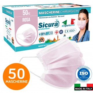 Sicura Protection 50 Mascherine Chirurgiche Monouso Filtranti Tipo II