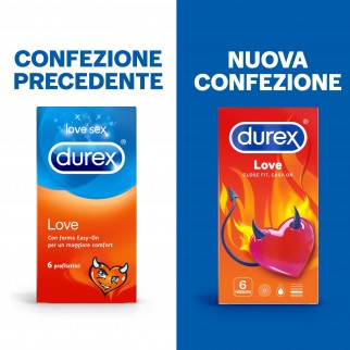 Preservativi Durex Love con Forma Easy-On - Confezione da 6