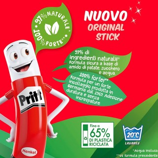 Pritt Original Stick Colla Trasparente - Confezione da 5 Flaconi