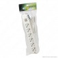 Ecova Multipresa 6 Posti Schuko + 10/16A 2P+T con Interruttore Luminoso - mod. 30223