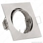 V-Tac VT-779SQ Portafaretto Orientabile Quadrato da Incasso per Lampadine GU10 e GU5.3 - SKU 3591