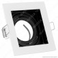 V-Tac VT-781SQ Portafaretto Orientabile Quadrato da Incasso per Lampadine GU10 e GU5.3 - SKU 3597