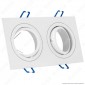 V-Tac VT-783SQ Portafaretto Orientabile da Incasso per 2 Lampadine GU10 e GU5.3 - SKU 3607