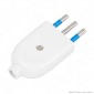 Ecova Spina Singola 10A 2P+T con Uscita Cavo Dritta Colore Bianco - Mod. 33003
