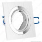 V-Tac VT-782SQ Portafaretto Orientabile Quadrato o da Incasso per Lampadine GU10 e GU5.3 - SKU 3606