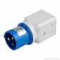Ecova Adattatore con 1 Spina CEE industriale 2P+T e 1 Presa SCHUKO + 10/16A 2P+T 250V - mod. 20553