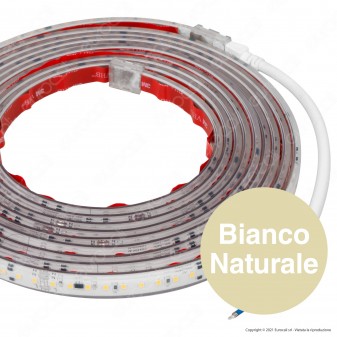 FAI Striscia LED Monocolore 220V 70W 120 LED/metro Bobina 5 metri -