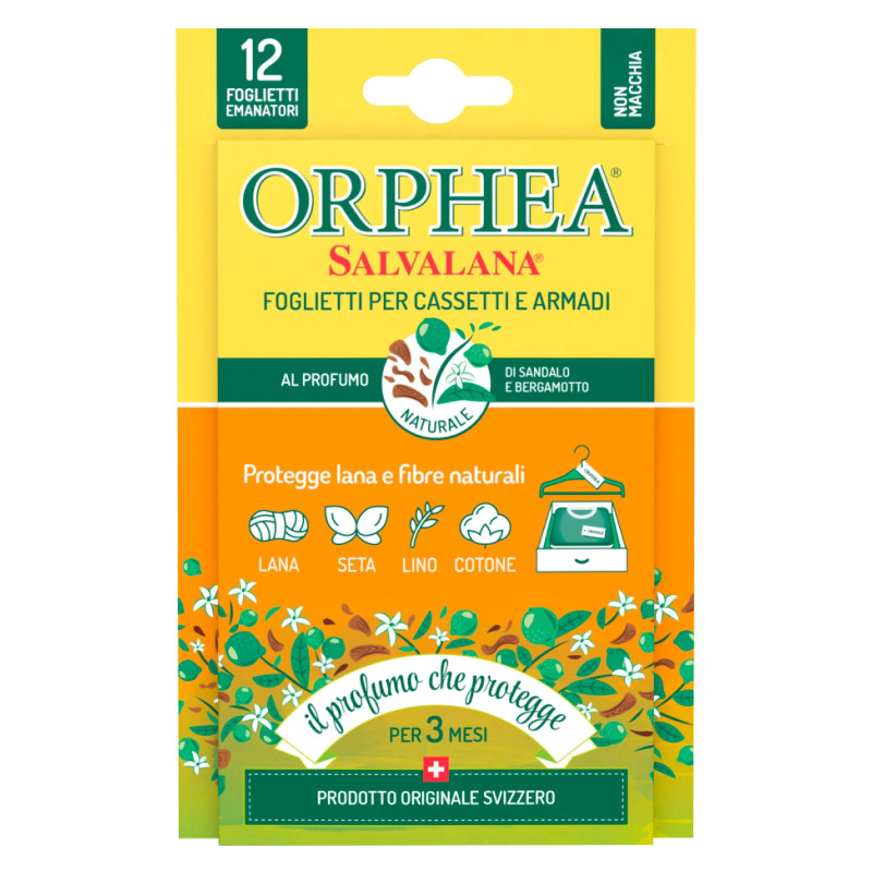 Orphea Salvalana Foglietti Cassetti e Armadi Protegge Lana e Fibre