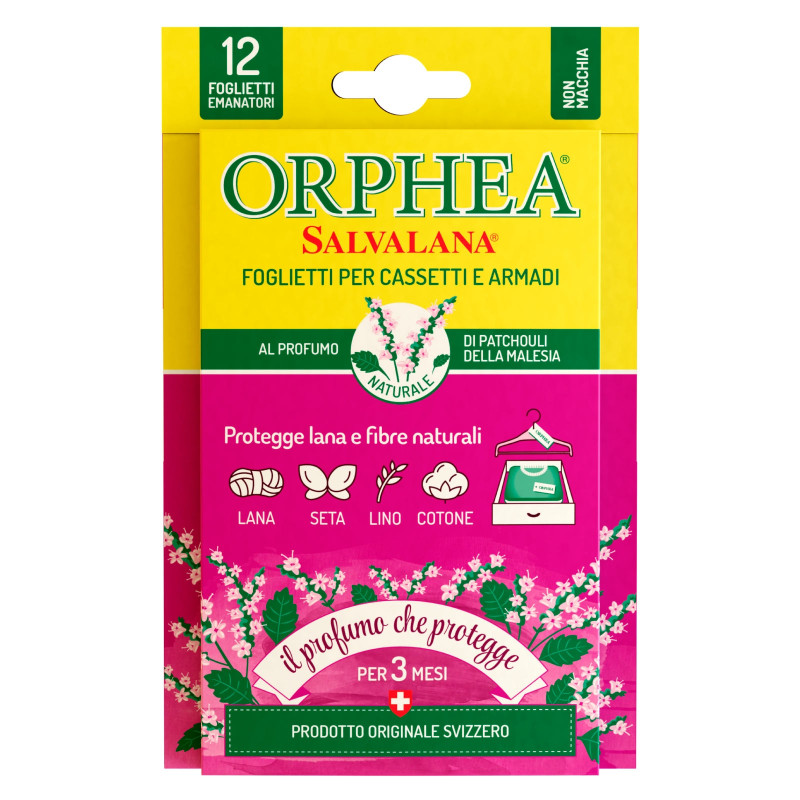 Orphea Salvalana Foglietti Cassetti e Armadi Protegge Lana Fibre